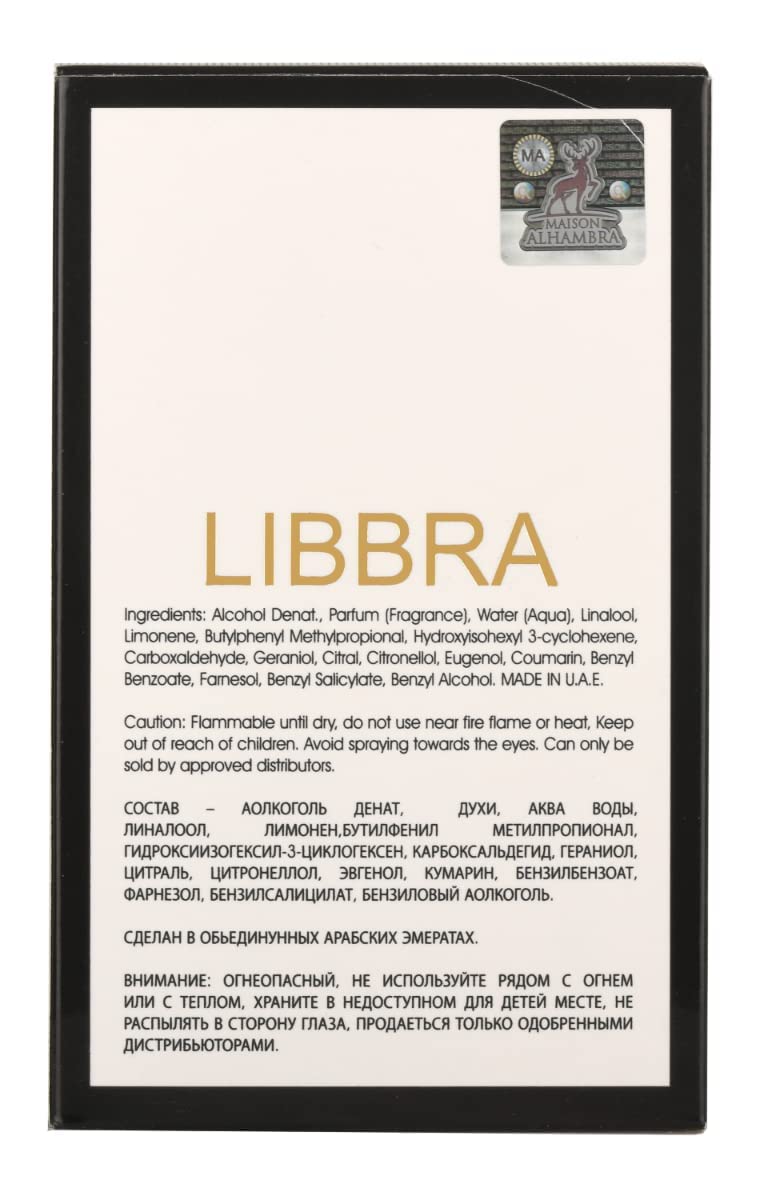 Libbra de MAISON ALHAMBRA 100ml 3.4oz