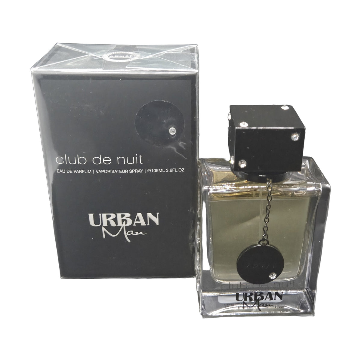Armaf Club de Nuit Urban Man Elixir 105ml - frasco e caixa lado a lado
